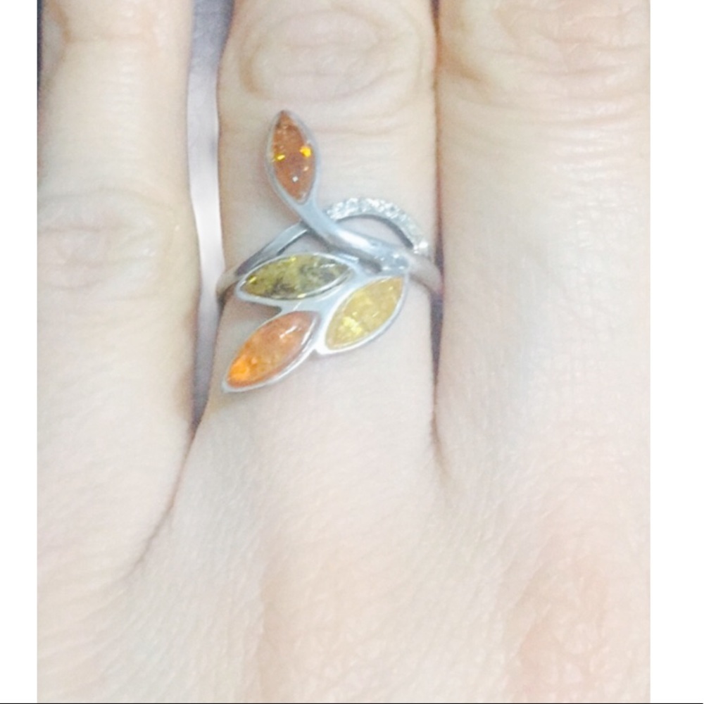 SOLD OUT AMBER silver ring